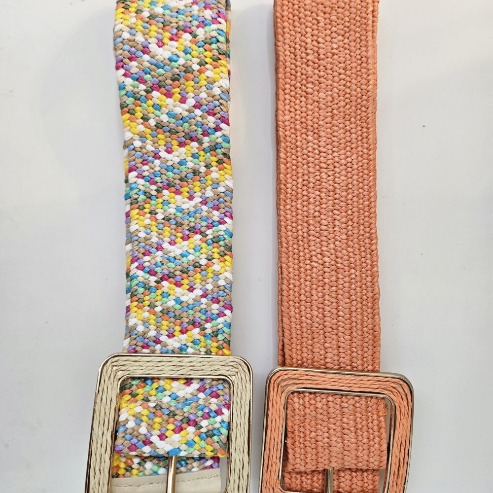 Ceinture en paille élastique