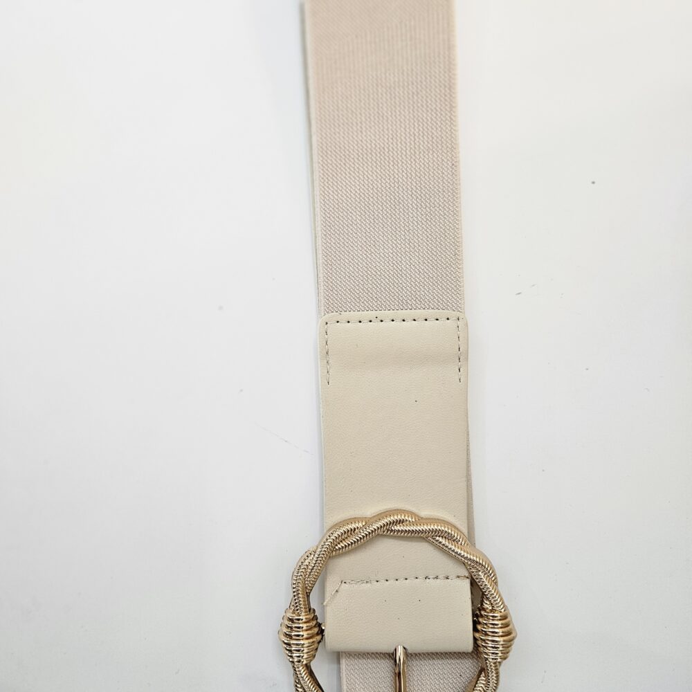 Ceinture écru boucle doré